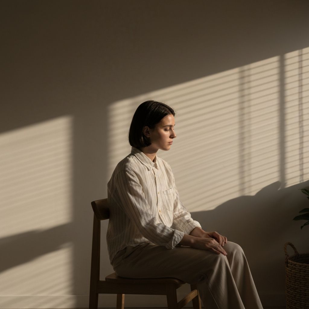 Contemplative morning moment