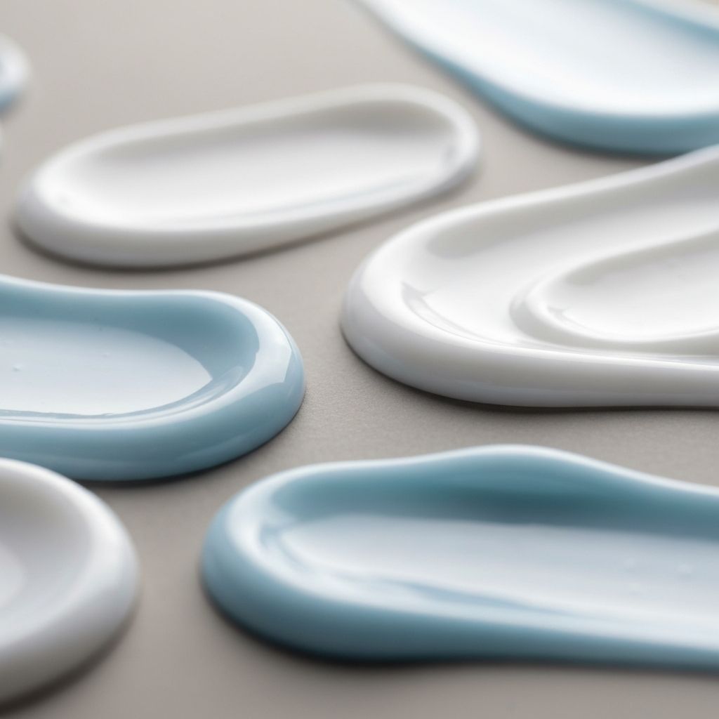 Abstract cream and gel textures